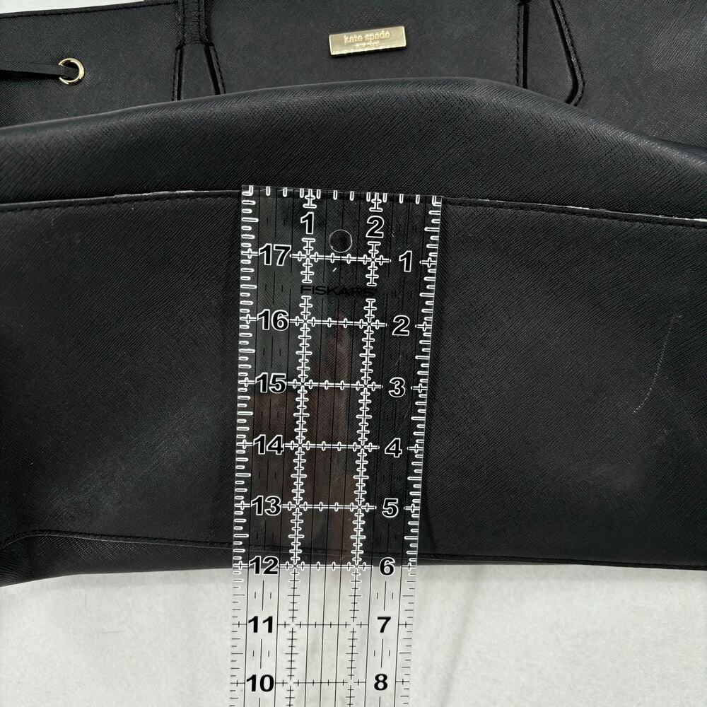 Kate Spade Tote Bag Black Ari Laurel Way Saffiano Leather Large Shoulder Handbag - Picture 15 of 15